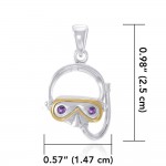 Memorable Sea Experience with a Dive Mask ~ Sterling Silver Pendant