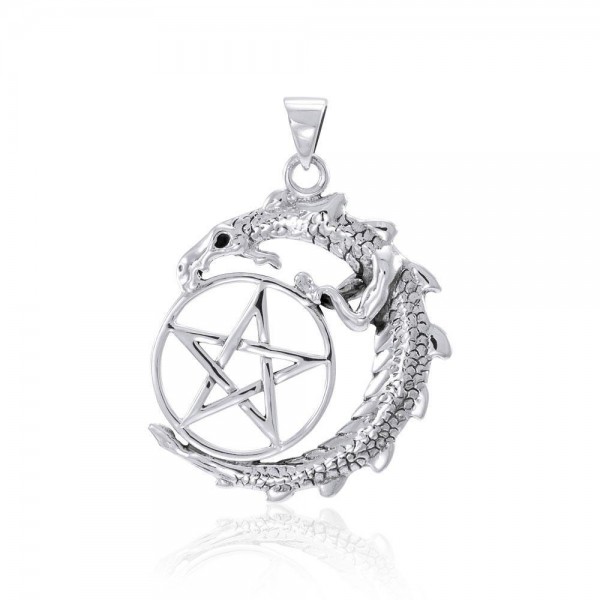 Dragon and The Star Silver Pendant
