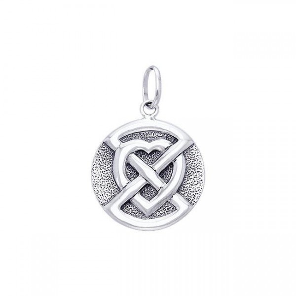 Buried Heart Sterling Silver Pendant