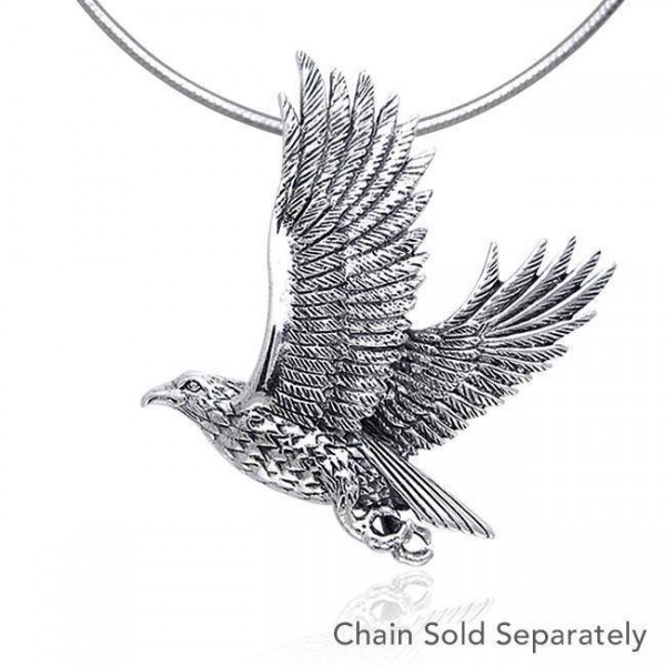 Soaring Eagle Silver Pendant
