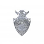 Viking Valknut Shield Silver Pendant