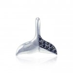 Marcasite Whale Tail Silver Pendant