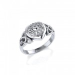 I give you my love for a lifetime ~ Celtic Knotwork and Hearts Sterling Silver Ring