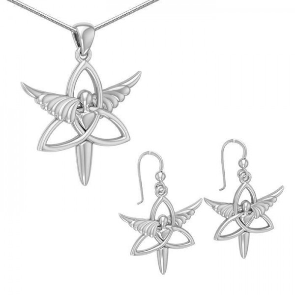 Bestowed guidance from the angels above ~ Sterling Silver Jewelry Set