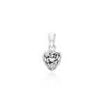 Celtic Knotwork Heart Birthstone Sterling Silver Pendant