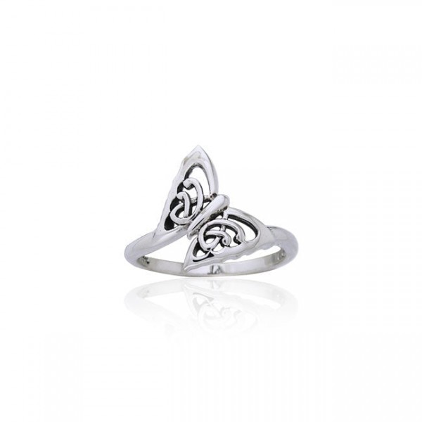 Celtic Butterfly Silver Ring