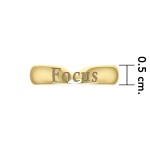Focus Gold Vermeil Plate on Silver Band Ring