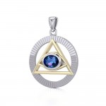 Eye of The Pyramid Silver and Gold Pendant
