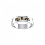 Believe Silver and Gold Ring
