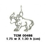 Taurus Zodiac Silver Charm