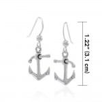 Anchor Silver Earrings