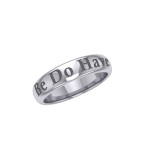 Be Do Have Silver Band Ring