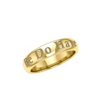 Be Do Have Gold Vermeil Plate on Silver Band Ring