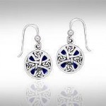 Celtic Trinity Knotwork Silver Cross Earrings
