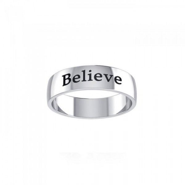 Believe Silver Ring