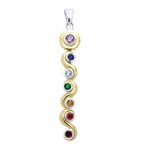 Silver and Gold Chakra Pendant with Performance Amulet