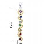 Silver and Gold Chakra Pendant with Performance Amulet