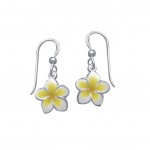 Plumeria - Hawaii National Flower Silver Earrings